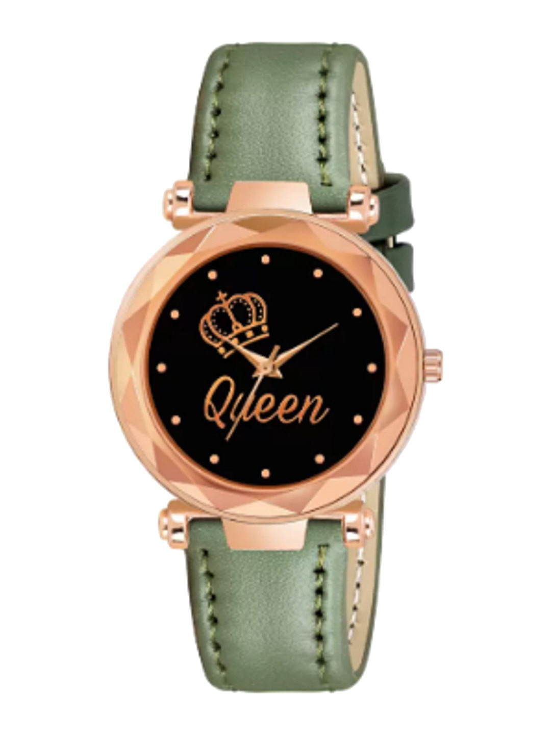 Miss Perfect Women Embellished Dial & Leather Straps Analogue Watch HJ525