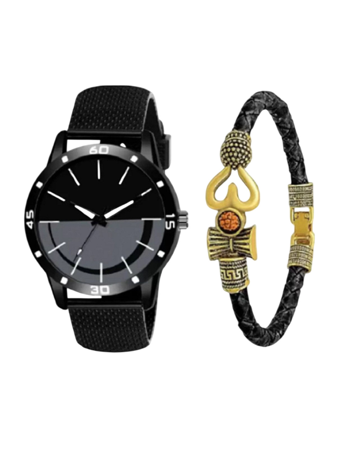 Miss Perfect Men Analogue Watch with Bracelet Set