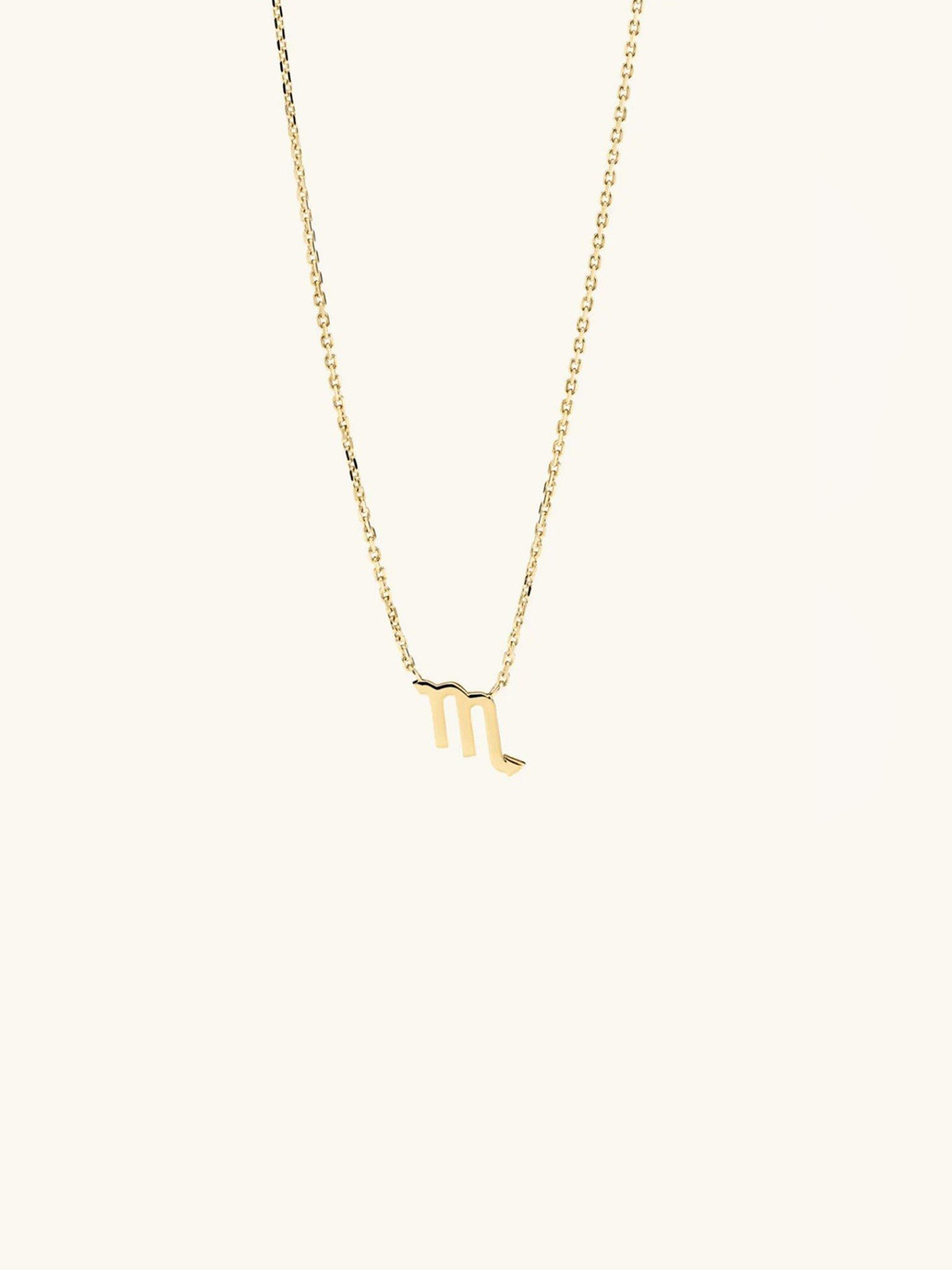 WOOYOU 925 Sterling Silver Gold-Plated Zodiac Scorpio Pendant With Chain