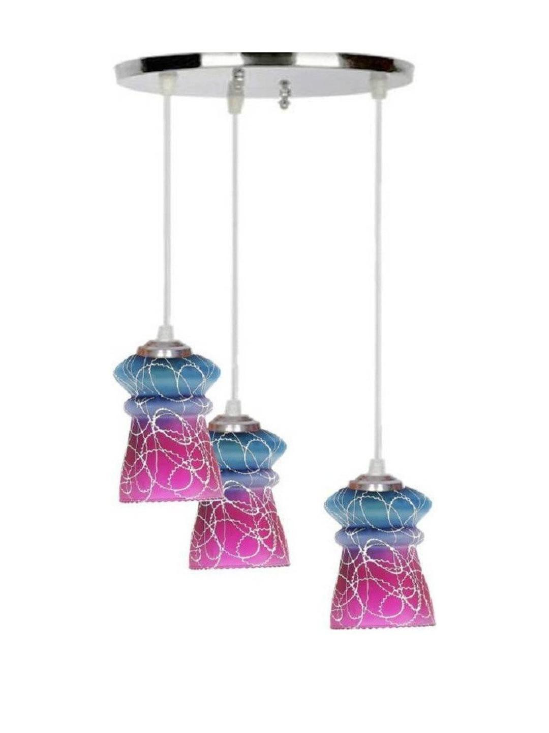 SOMIL Pink Glass Cylinder Ceiling Lamps