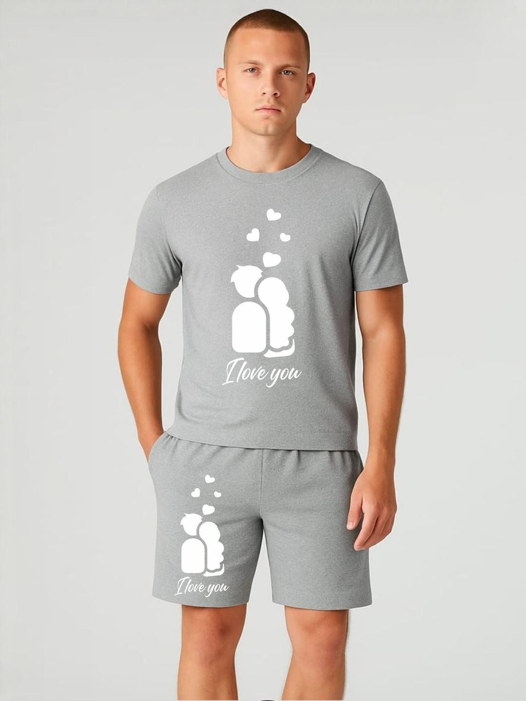 FABSTIEVE Men I Love You Printed Cord-Set