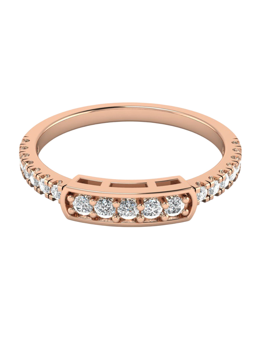 SHINE ETERNAL Women 14KT Lab Grown Diamond Radiant Grace Ring - 1.4 g