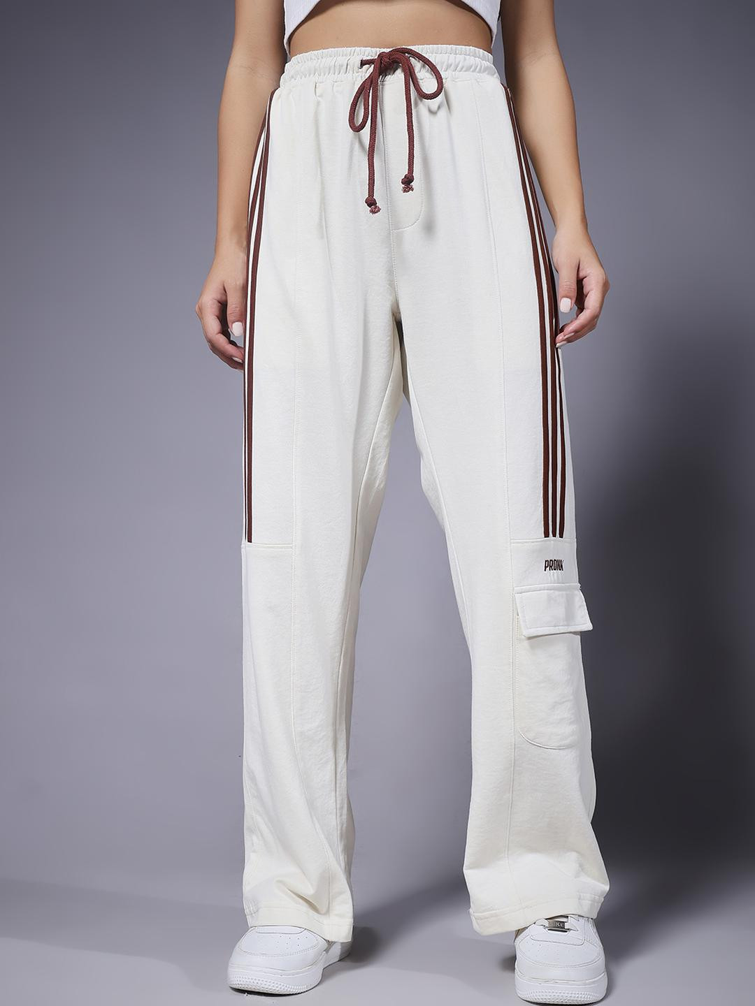 PRONK Women Terry Cargo Pants