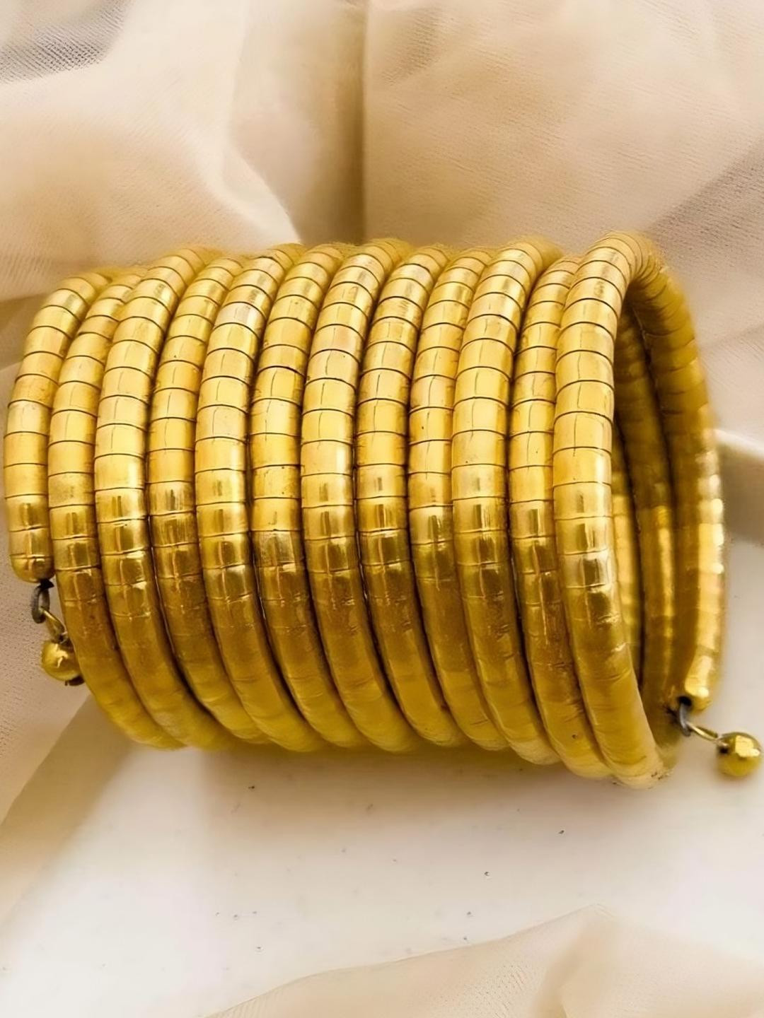 Grace Collections Women Glow Stack Gold-Plated Wraparound Bracelet