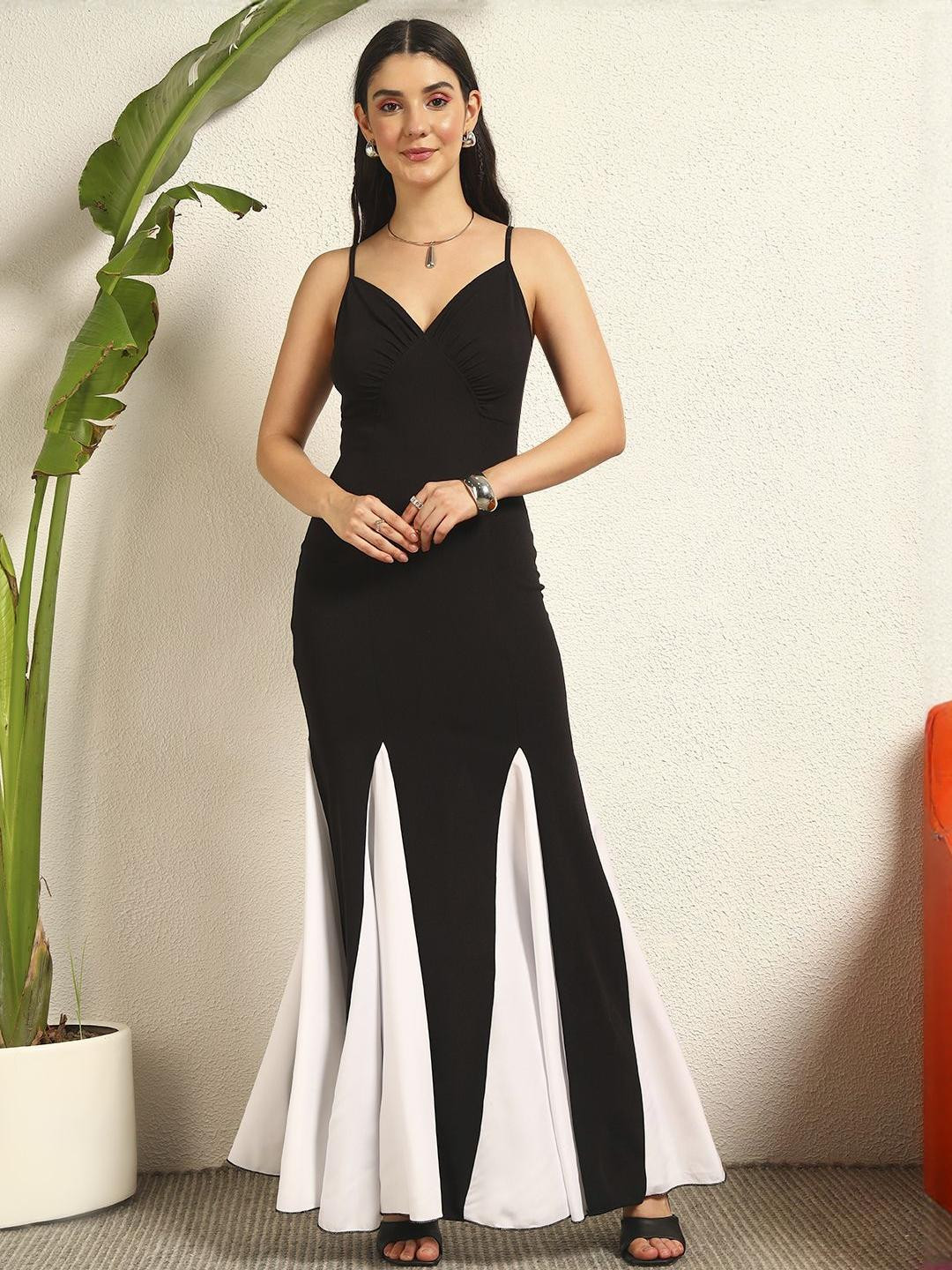 TANDUL Women Stunning Monochrome Dress