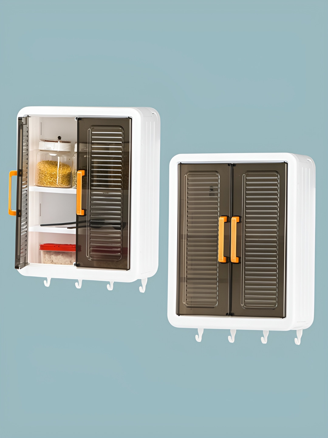 Aura Black 2 Pieces Cabinet Multi-Utility Organisers