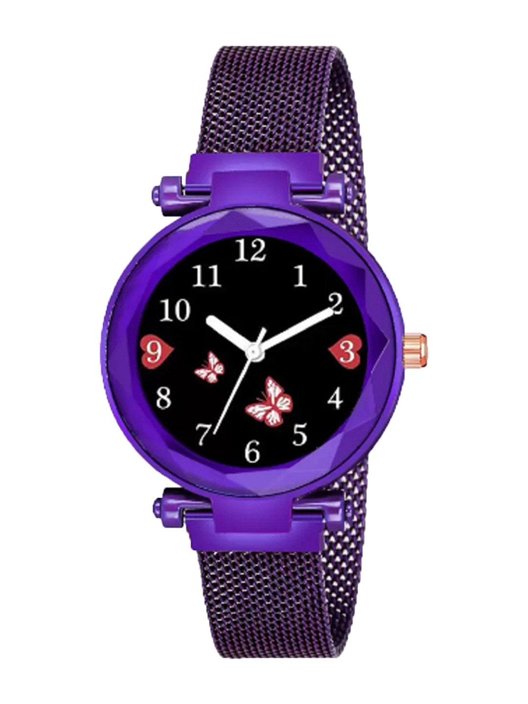 Miss Perfect Women Embellished Dial & Bracelet Style Straps Analogue Watch DF111