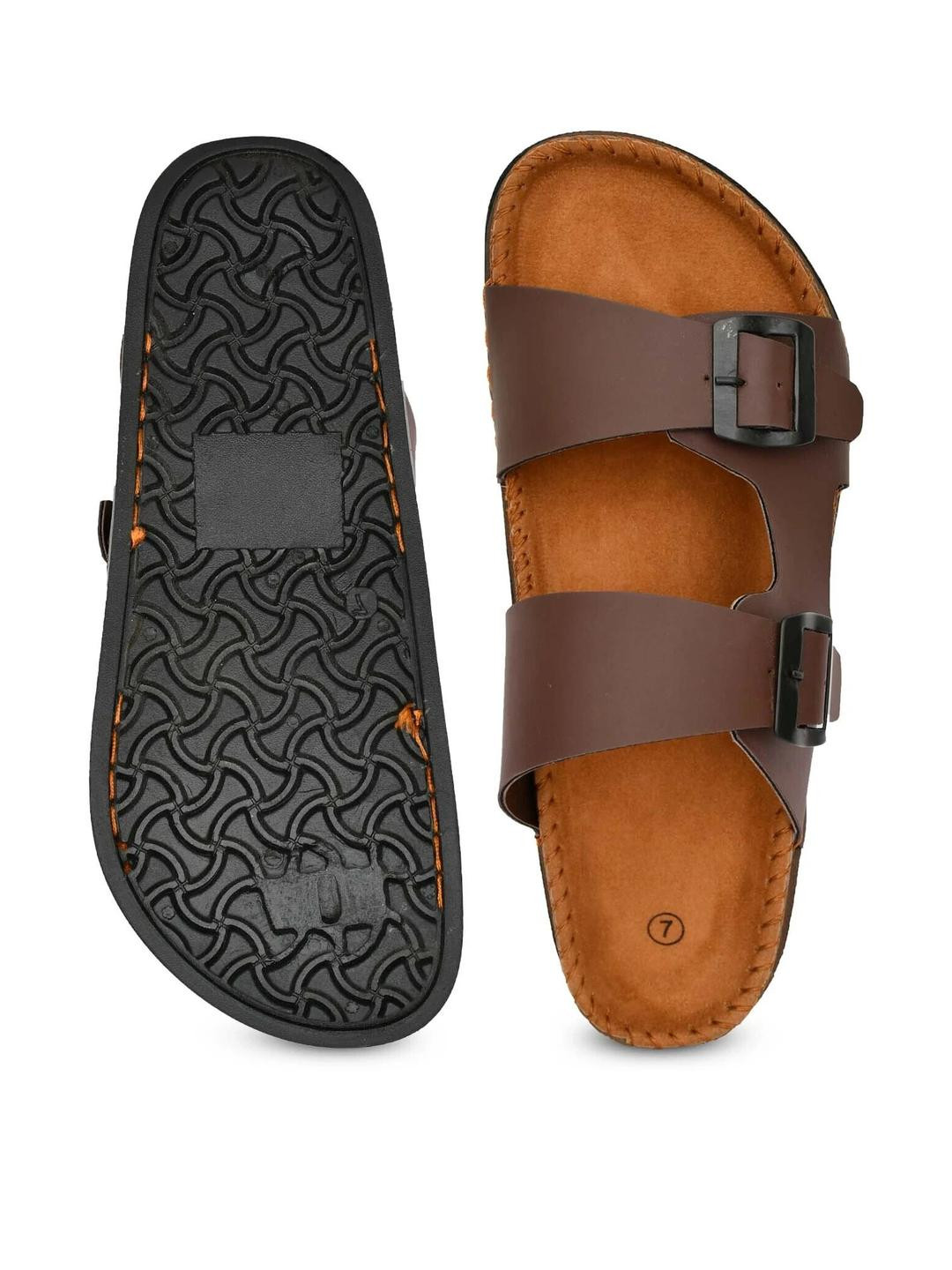 VATELIO Men Dark Cherry With Synthetic Comfort Sandals