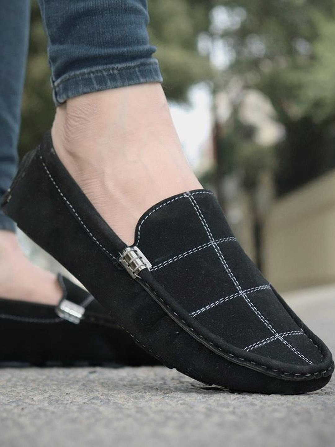 PROPET Men Black Suede  Driving Shoes