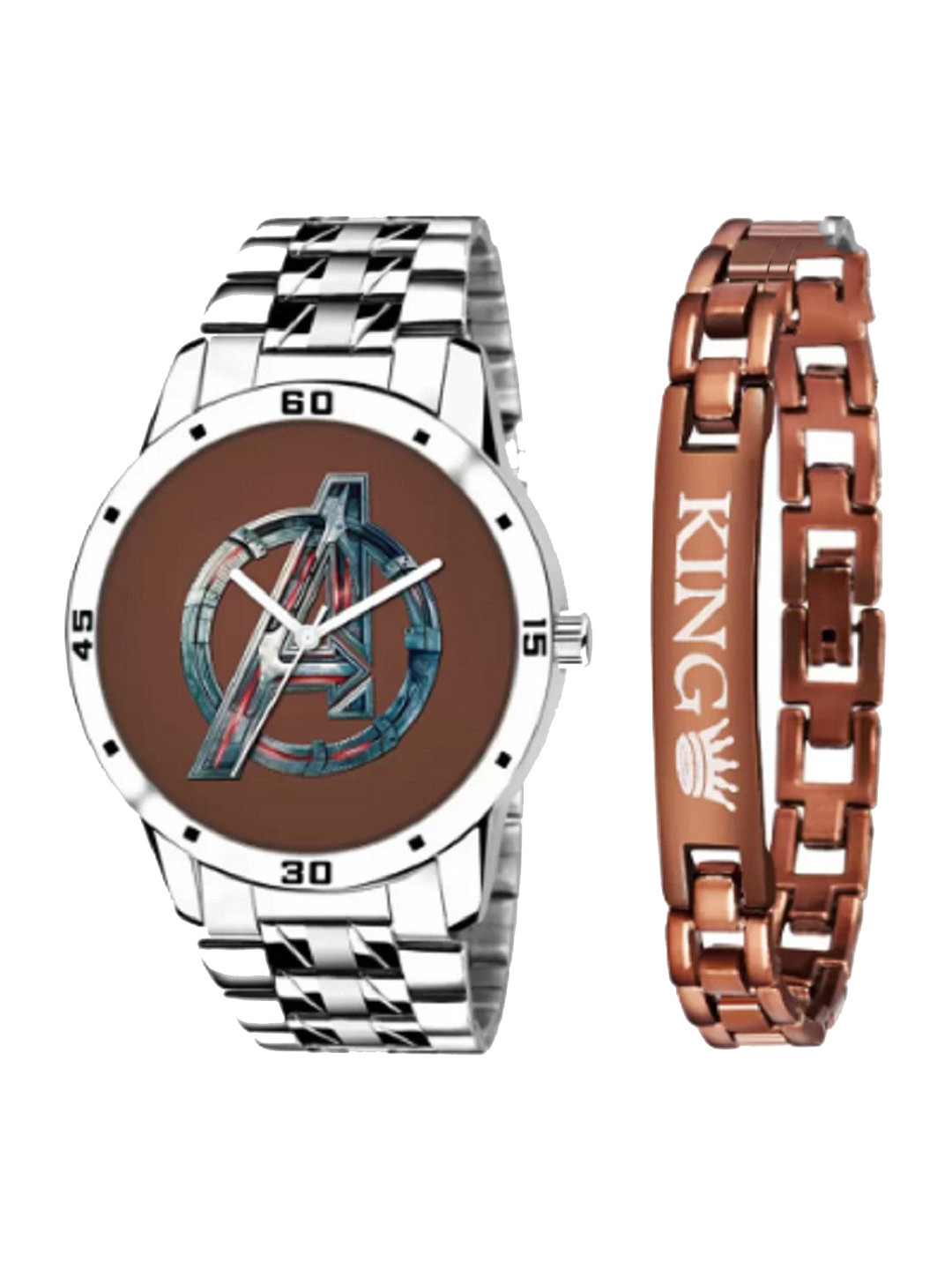 Miss Perfect Men Analogue Watch With Bracelet Gift Set ACC372