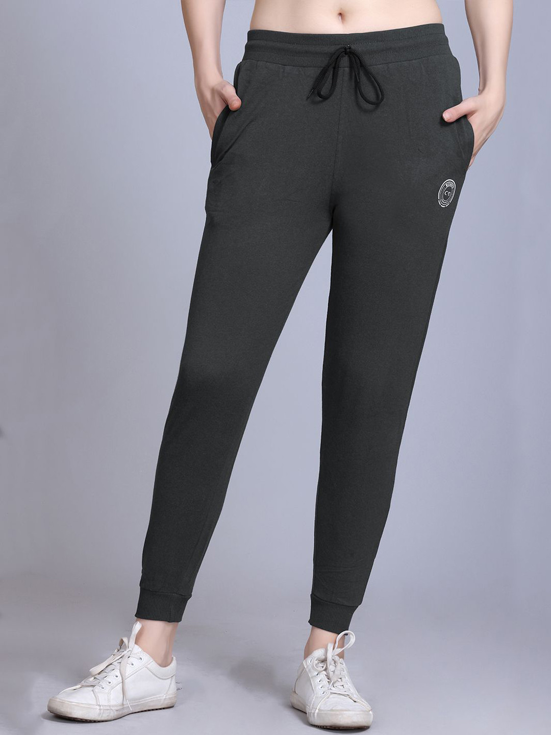 Promount Women Combed Cotton  Mid Rise Joggers