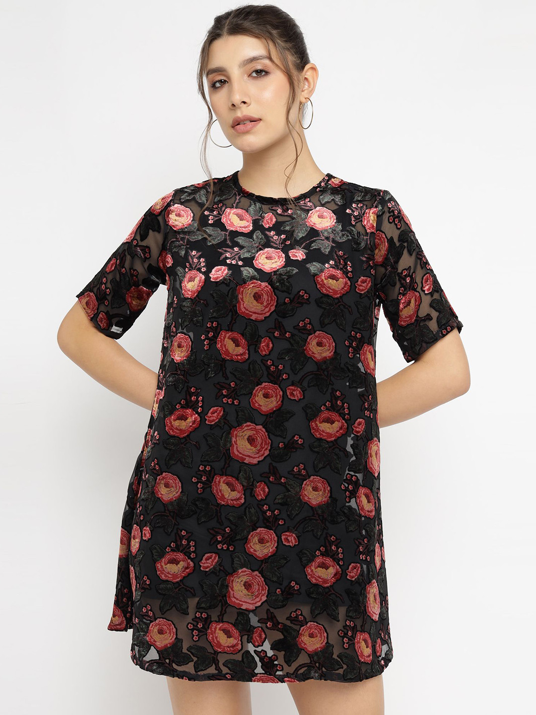 theulluu.com Floral A-Line Dress