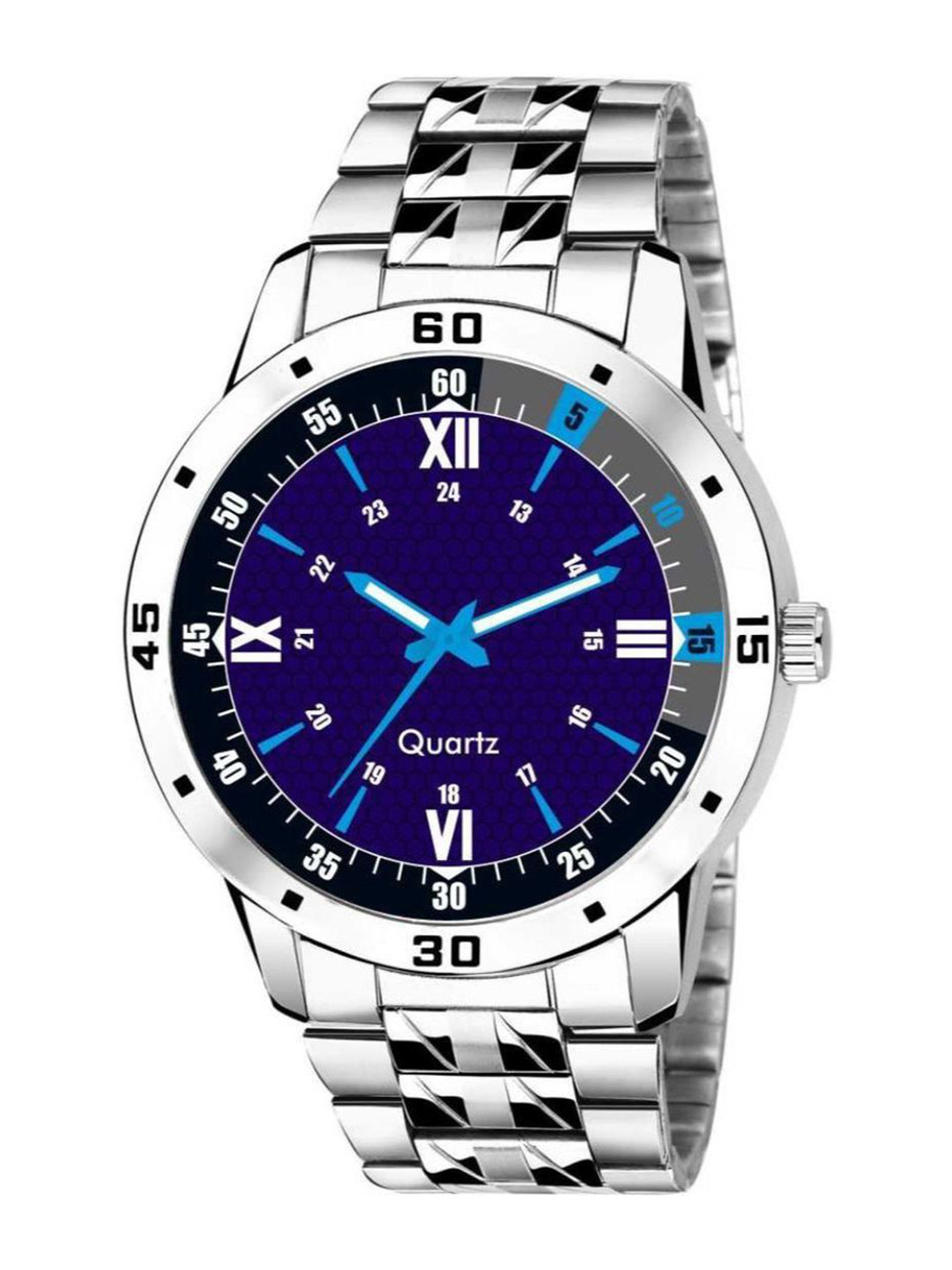 Miss Perfect Men Dial & Metal Bracelet Style Straps Analogue Watch foxx61