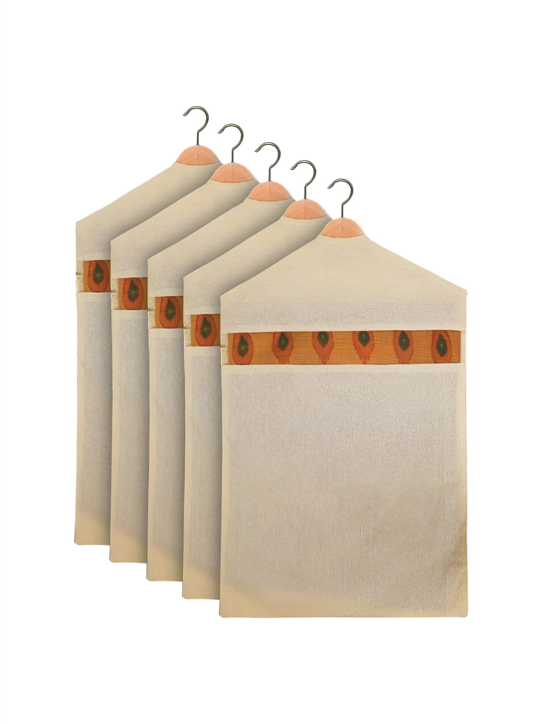 Aura Cream 5 Pieces Suit Organisers