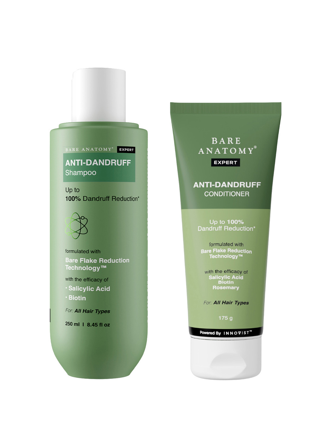 Bare Anatomy Anti-Dandruff Hair Care Duo - Shampoo 250ml & Conditioner 175g