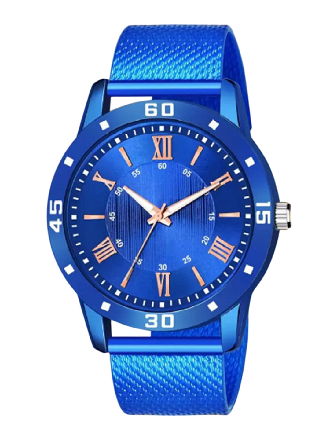 Miss Perfect Men Textured Dial & Bracelet Style Straps Analogue Watch jk_679