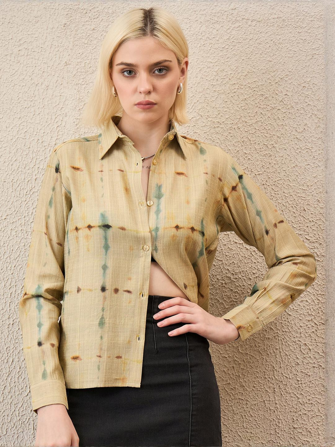 Roadster Women Spread Collar Long Sleeves Printed Casul Shirt