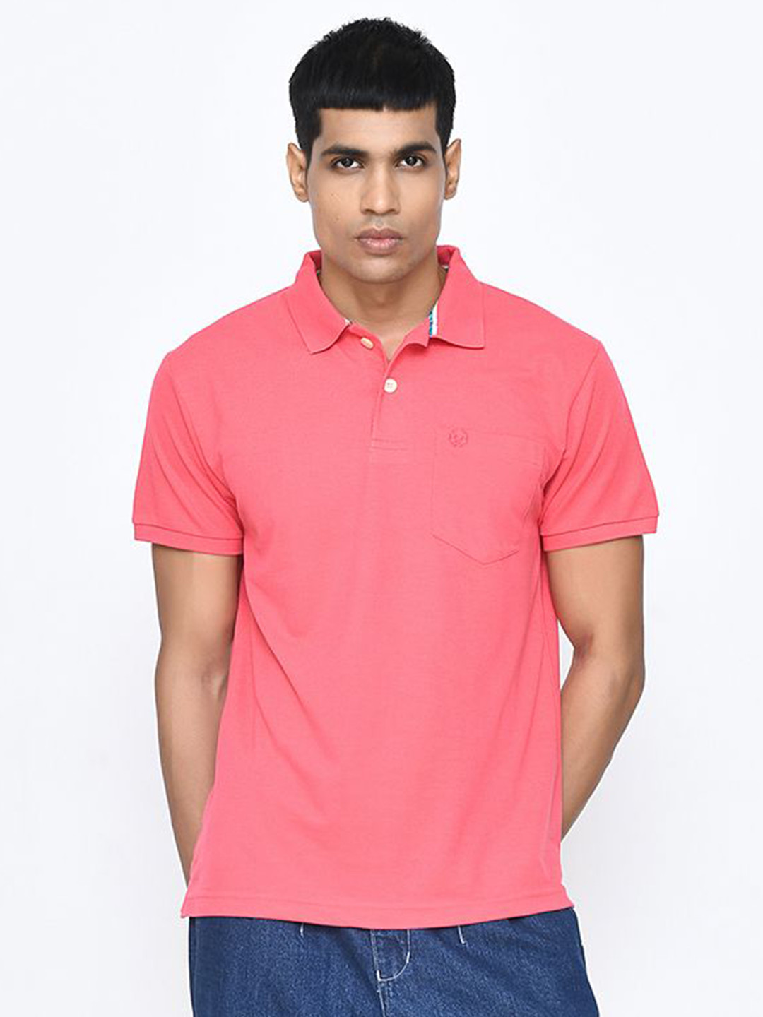 PASSPORT JEANS Polo Collar Cotton T-shirt