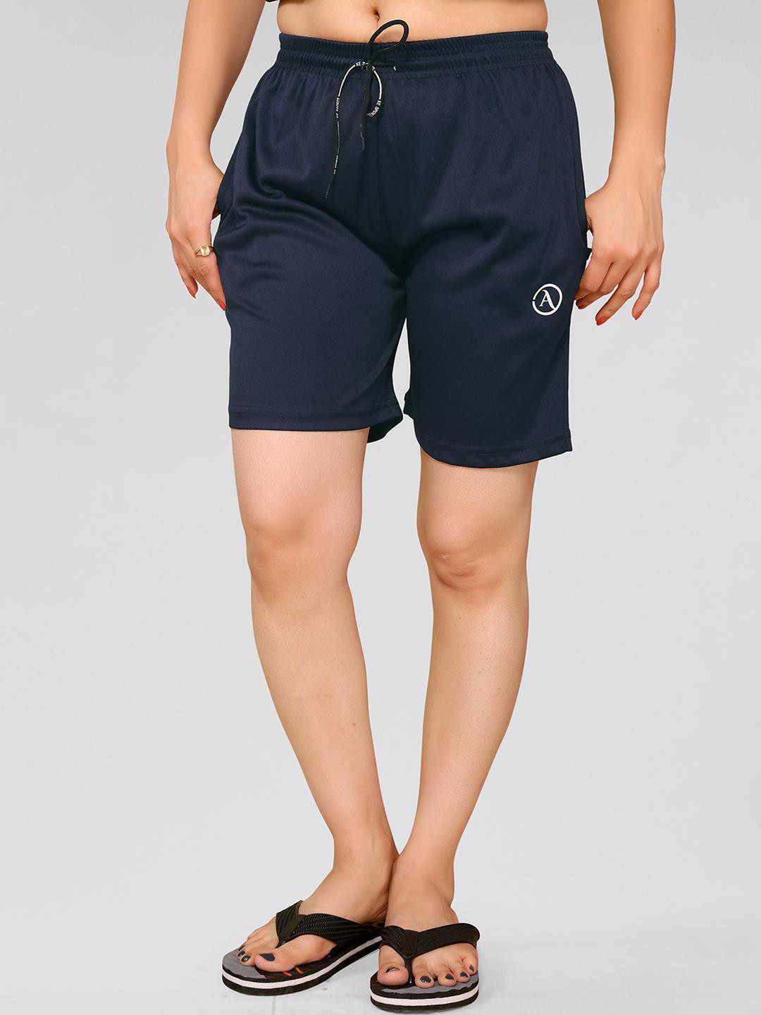 Moda Rapido Women Comfort Fit Solid & Self Design Lycra Shorts