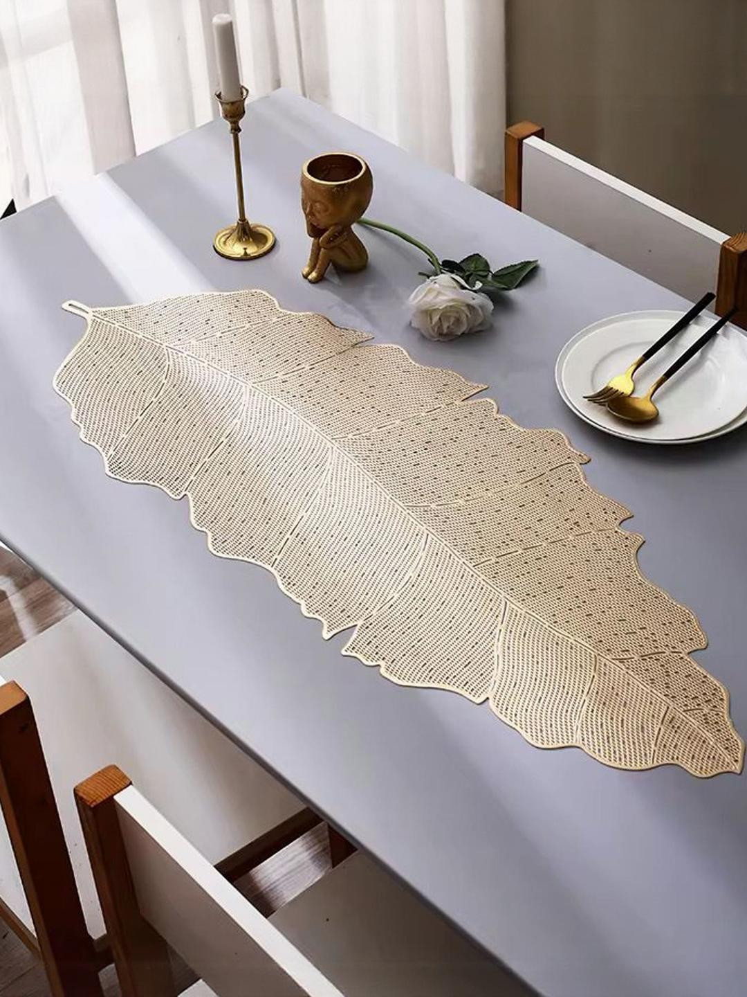 TANLOOMS Waterproof Faux Leather Table Runner