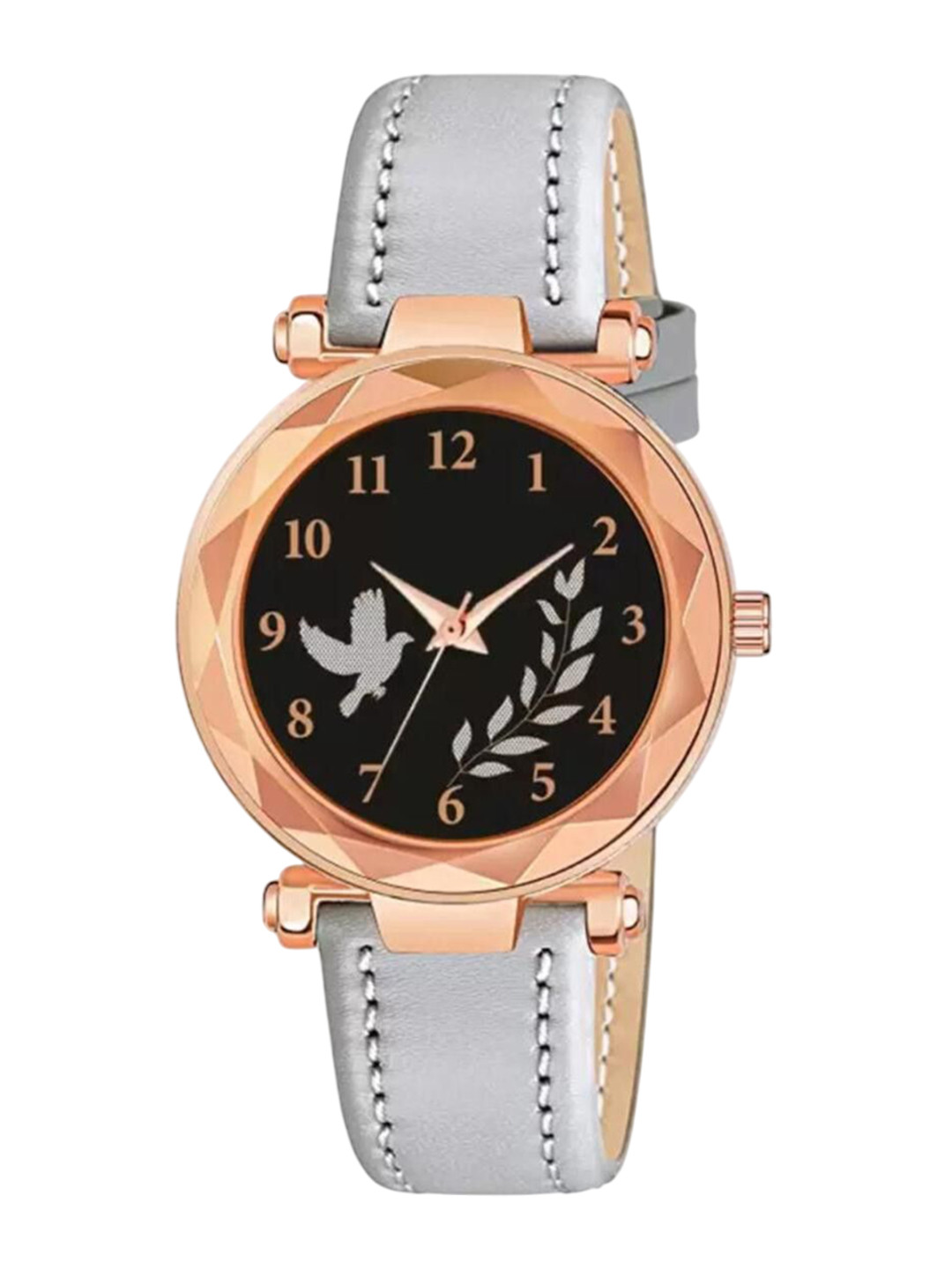 Miss Perfect Women Embellished Dial & Leather Straps Analogue Watch Cvv351