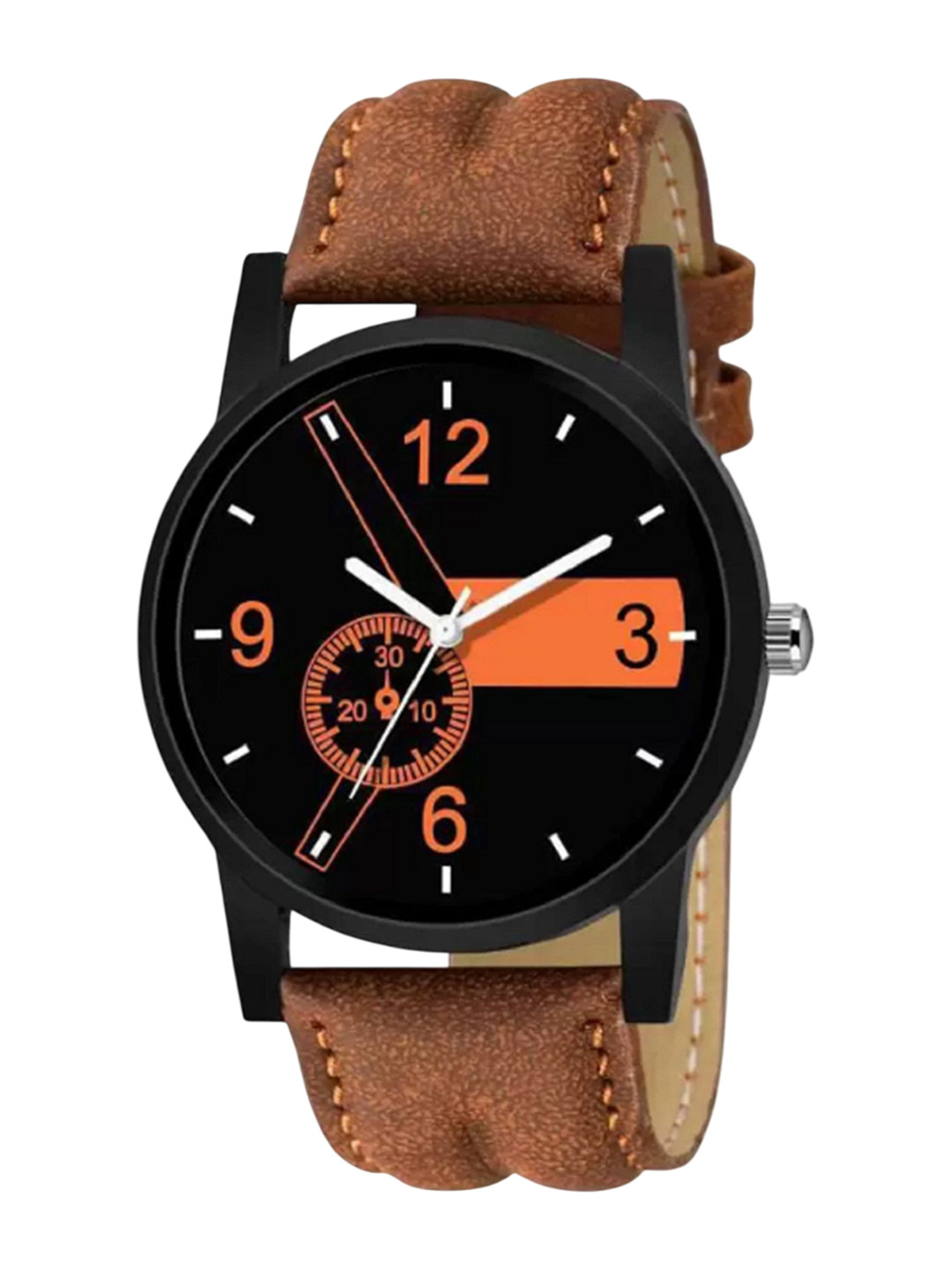 Miss Perfect Men Printed Dial & Leather Straps Analogue Watch PL528