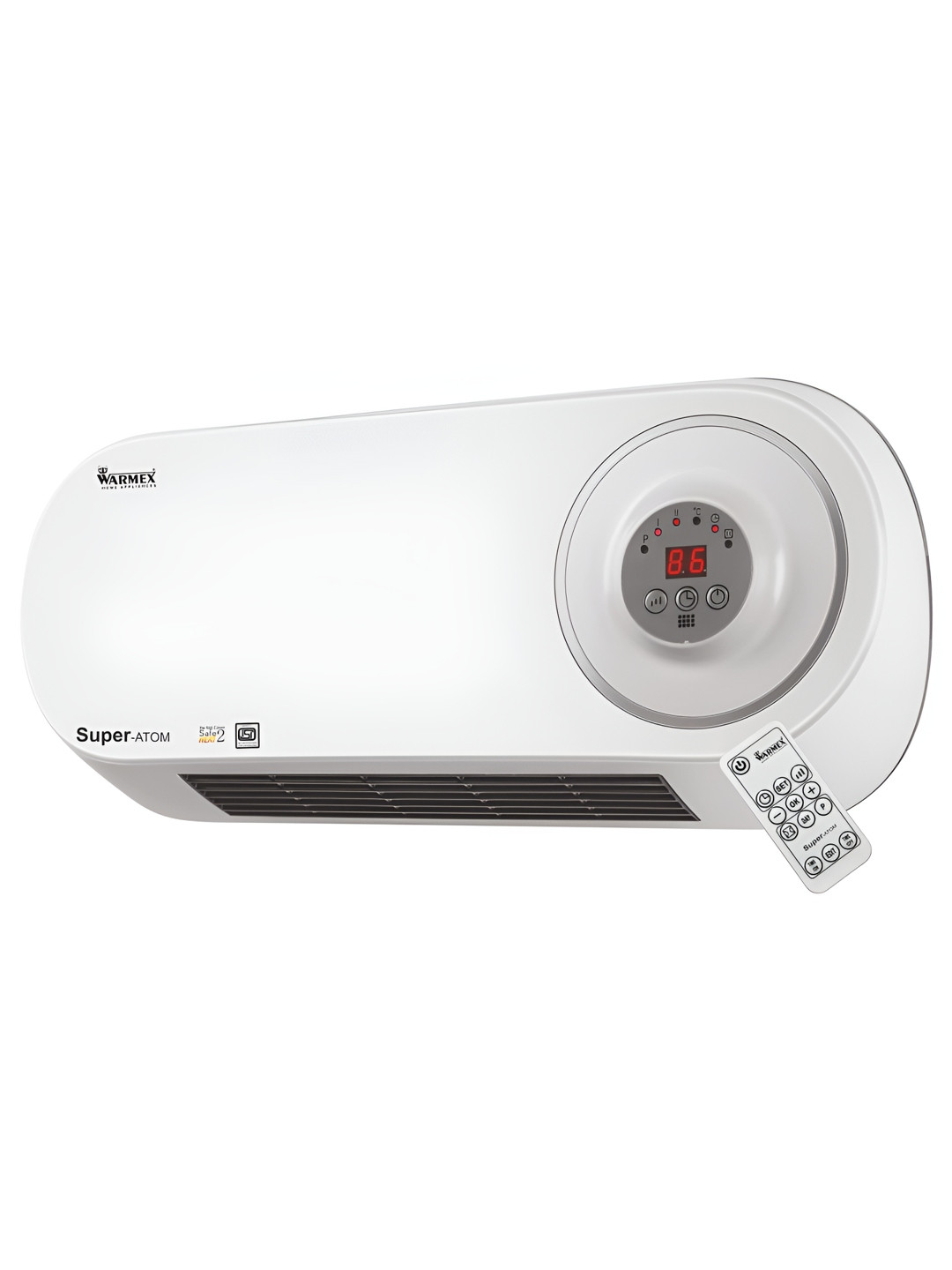 Warmex Home Appliances White & Black Super Atom With Remote Control Fan Room Heater