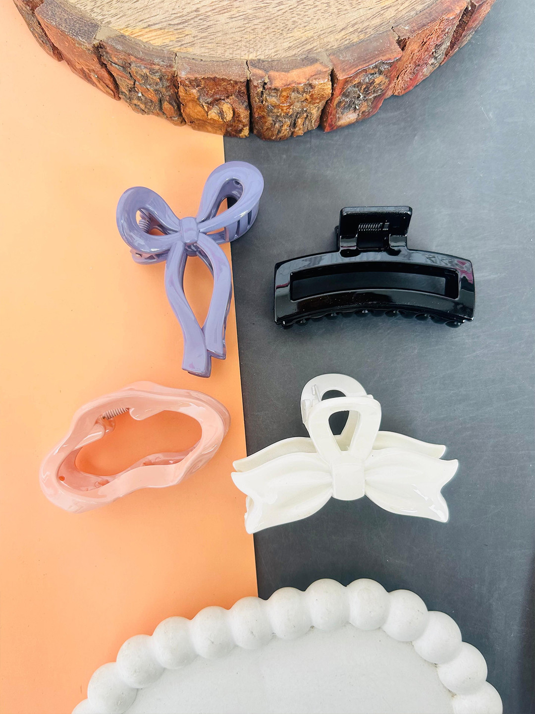 Radhya Accessories Women Set of 4 Color Pop Hair Claws Set