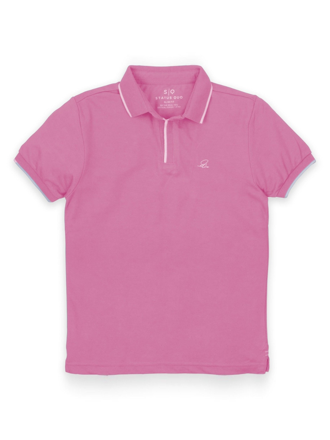 Status Quo Boys Solid Polo Collar Cotton T-shirt