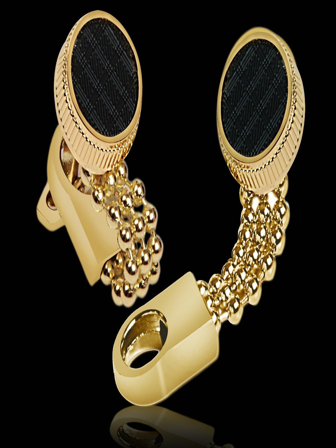 Curren Gold-Plated Oval Cufflink