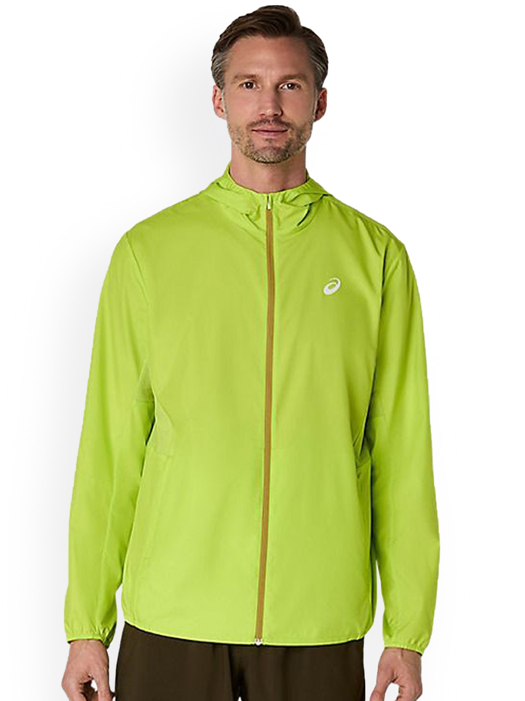 ASICS SILVER Men Hooded Sports Jacket