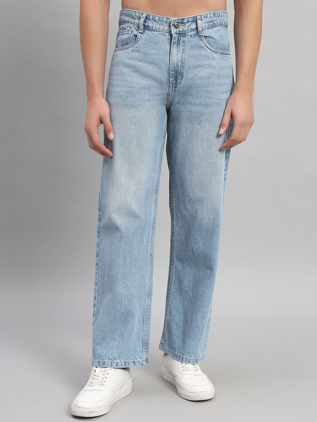 STEPLE DENIMS Men High-Rise Heavy Fade Stretchable Jeans