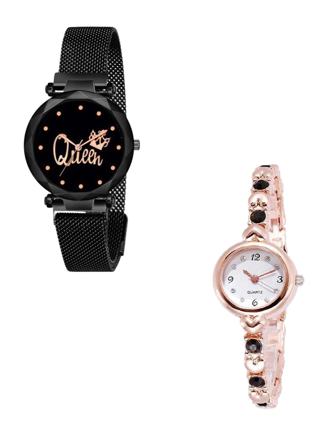 Miss Perfect Women Pack Of 2 Round Printed Dial Analogue Watch CO533