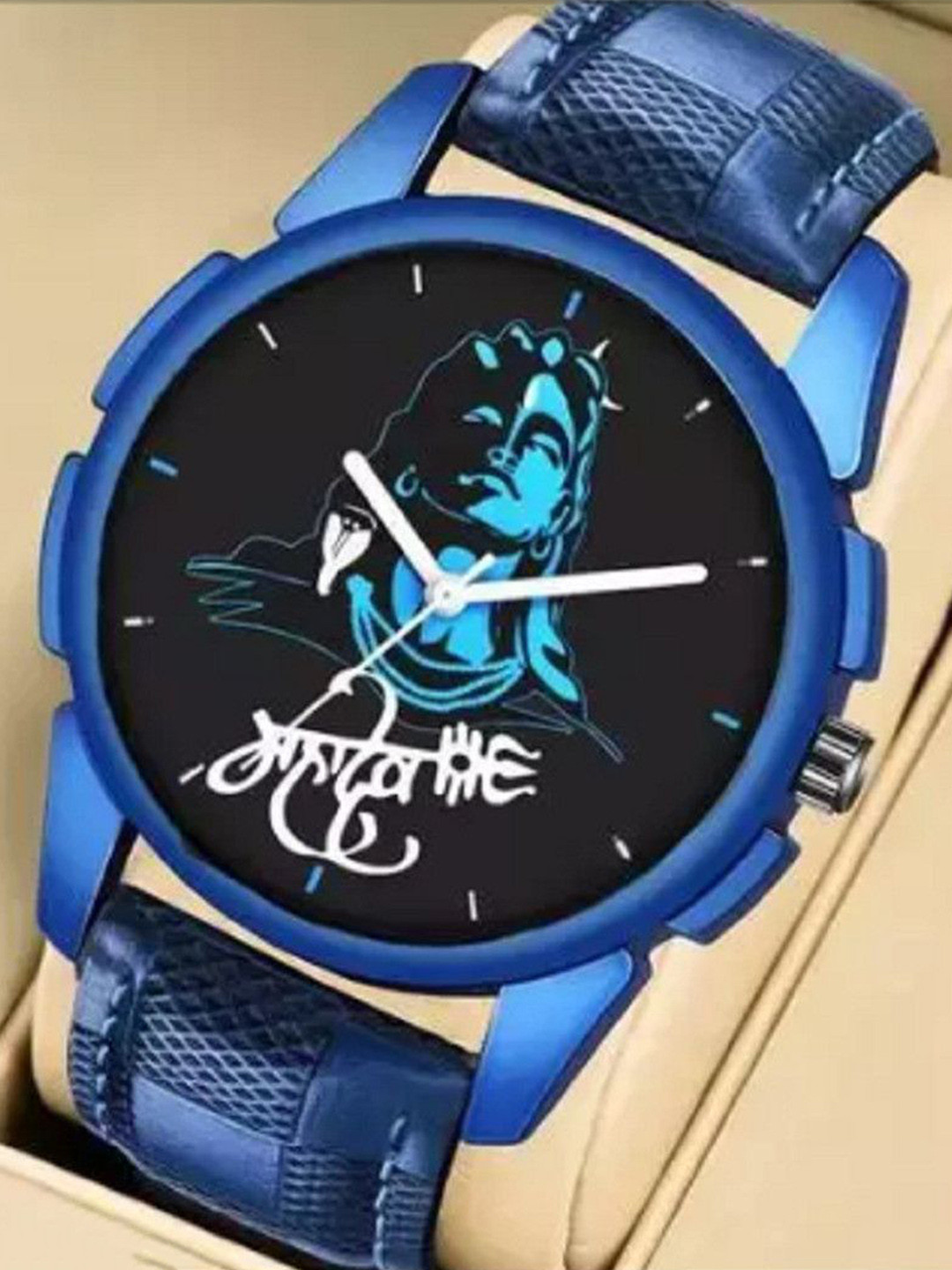 Miss Perfect Men Printed Dial & Leather Bracelet Style Straps Analogue Watch ACC_70