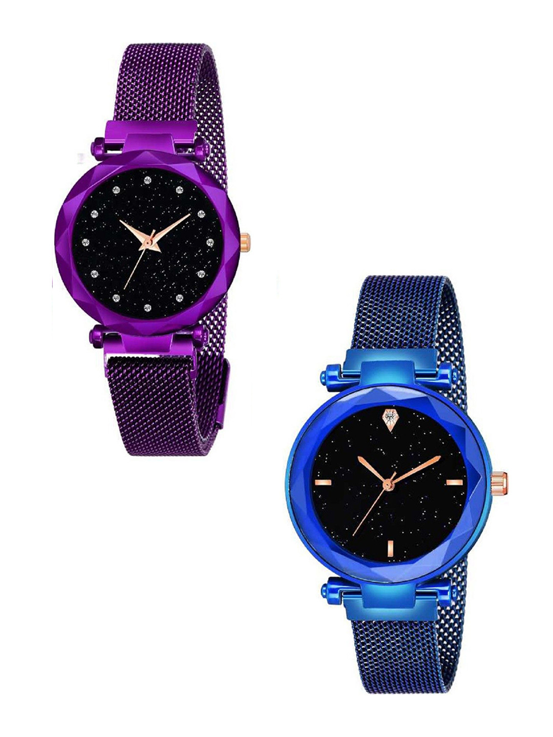 Miss Perfect Women Set Of 2 Embellished Dial & Bracelet Style Straps Analogue Watch ar1312