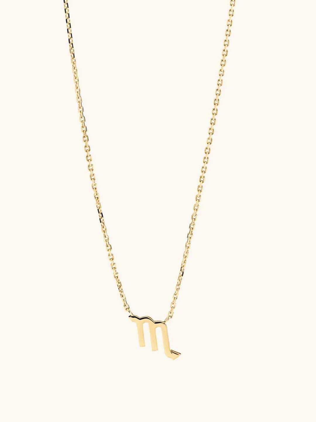 WOOYOU 925 Sterling Silver Gold-Plated Zodiac Scorpio Pendant With Chain