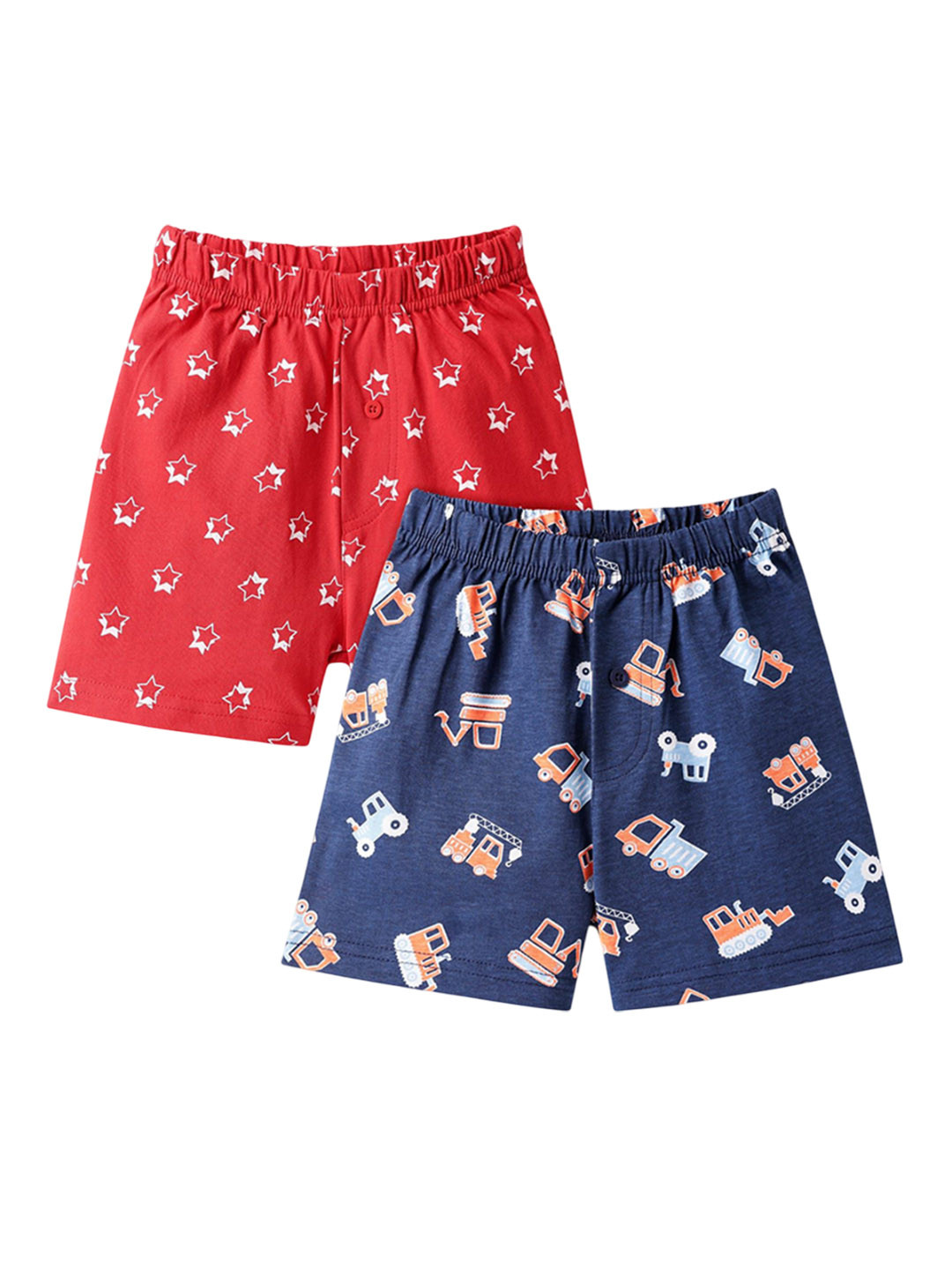 Honeyhap Boys Pack Of 2 Printed Pure Cotton Boxers 19484285