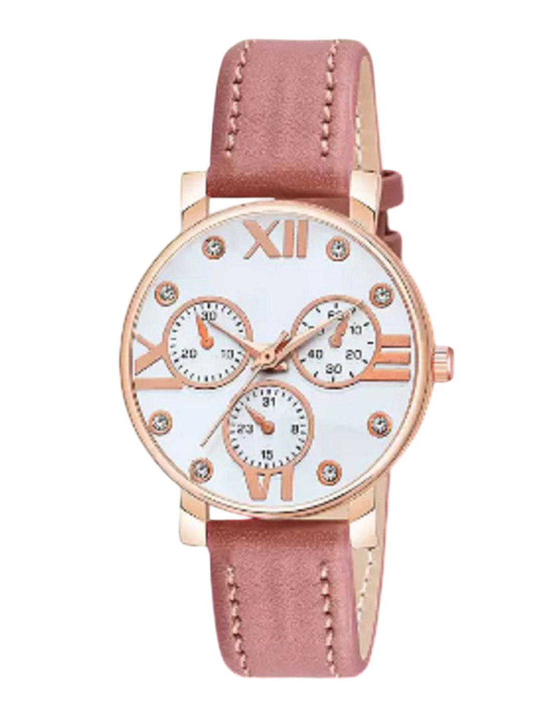 Miss Perfect Women Patterned Dial & Leather Straps Analogue Watch HJ140