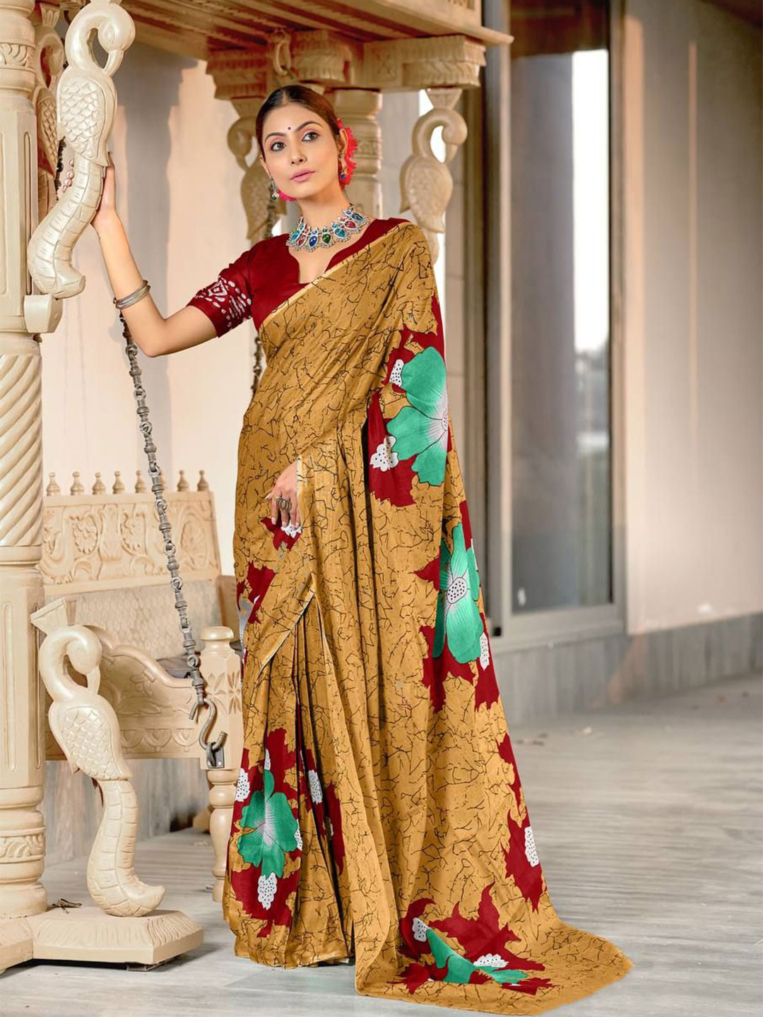 Labheshwari Floral Pure Cotton Saree