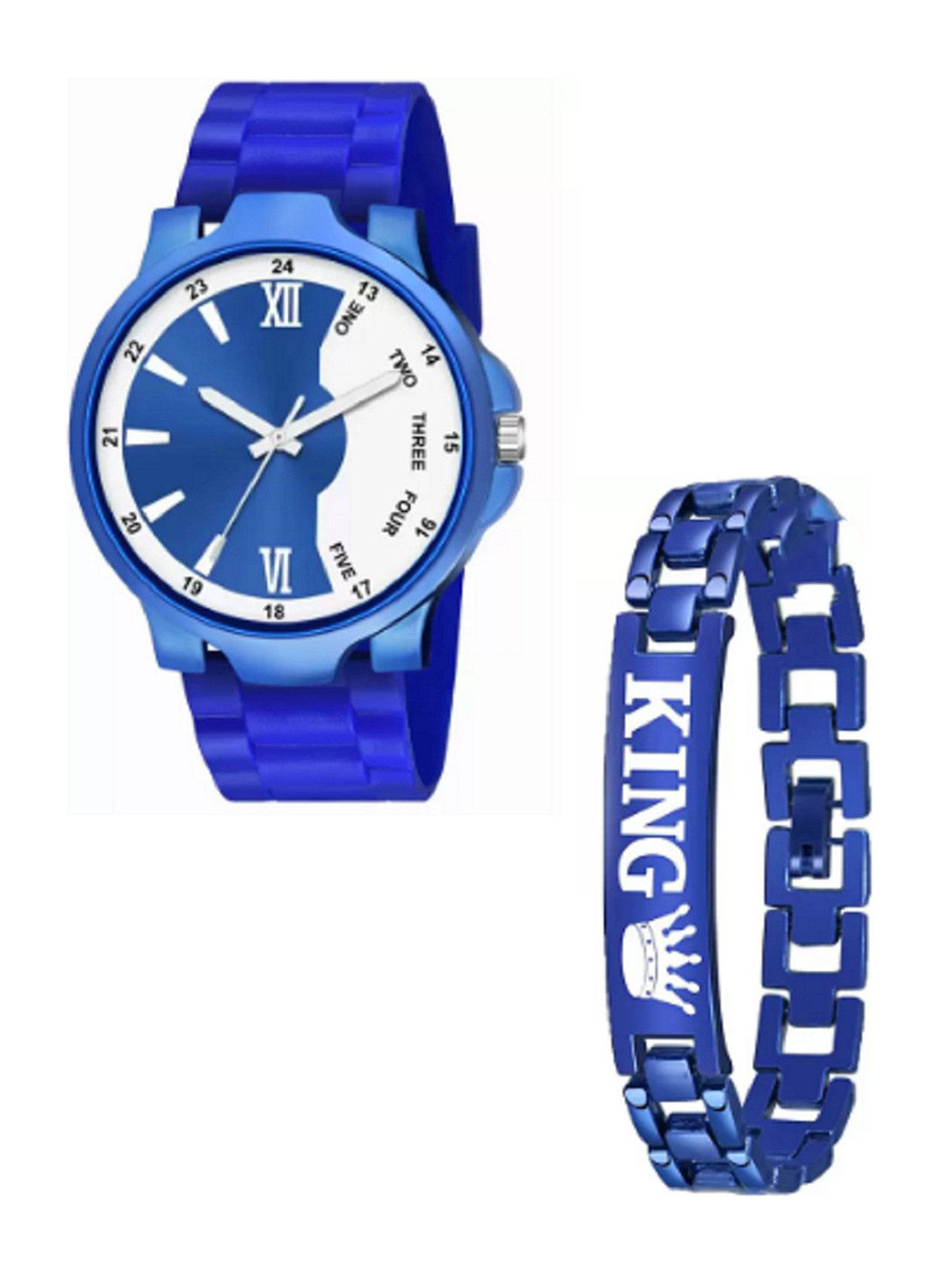 Miss Perfect Men Printed Dial & Bracelet Style Straps Analogue Watch ACC305