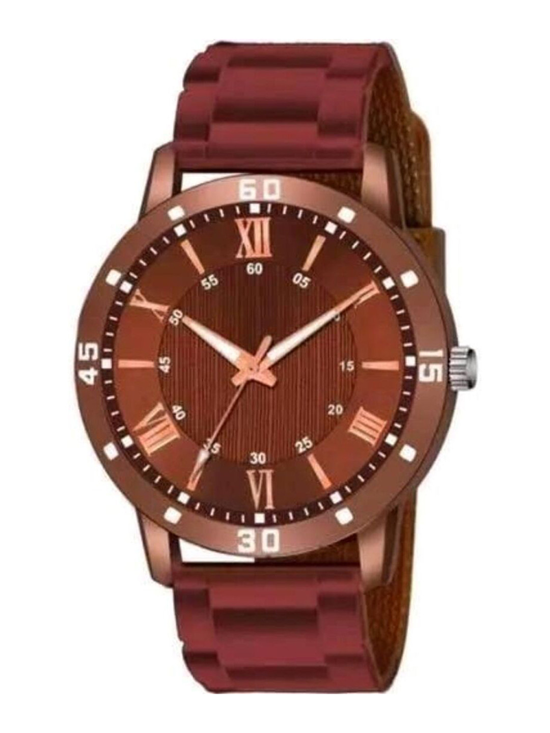 Miss Perfect Men Round Dial & Textured Straps Analogue Watch ACC94