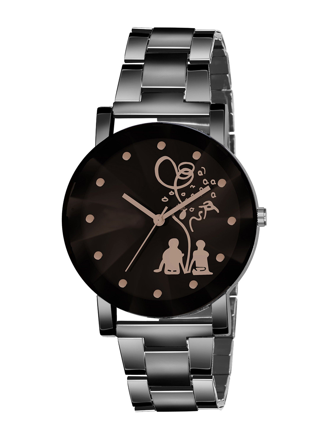Miss Perfect Men Printed Round Dial & Bracelet Style Straps Analogue Watch jk_456