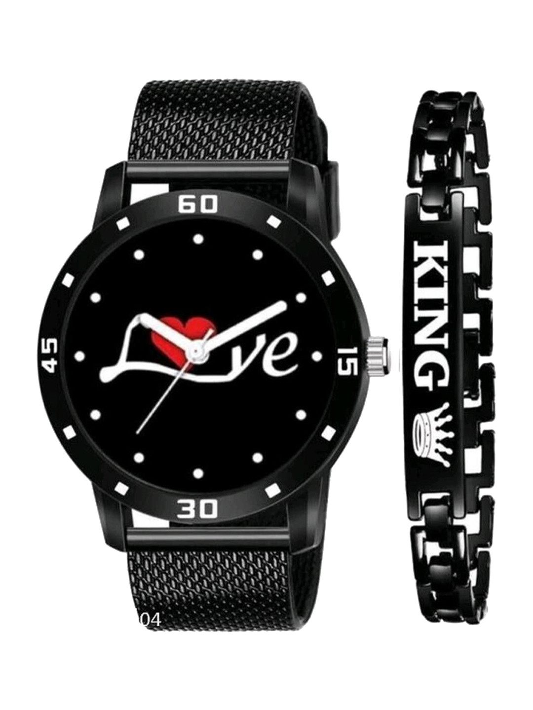 Miss Perfect Men 2 Printed Bracelet & Analog Watch Gift Set NPSF59