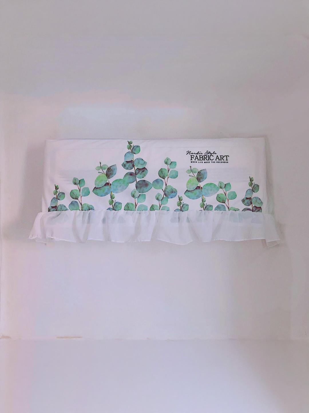 4square White & Green Printed Appliance cover