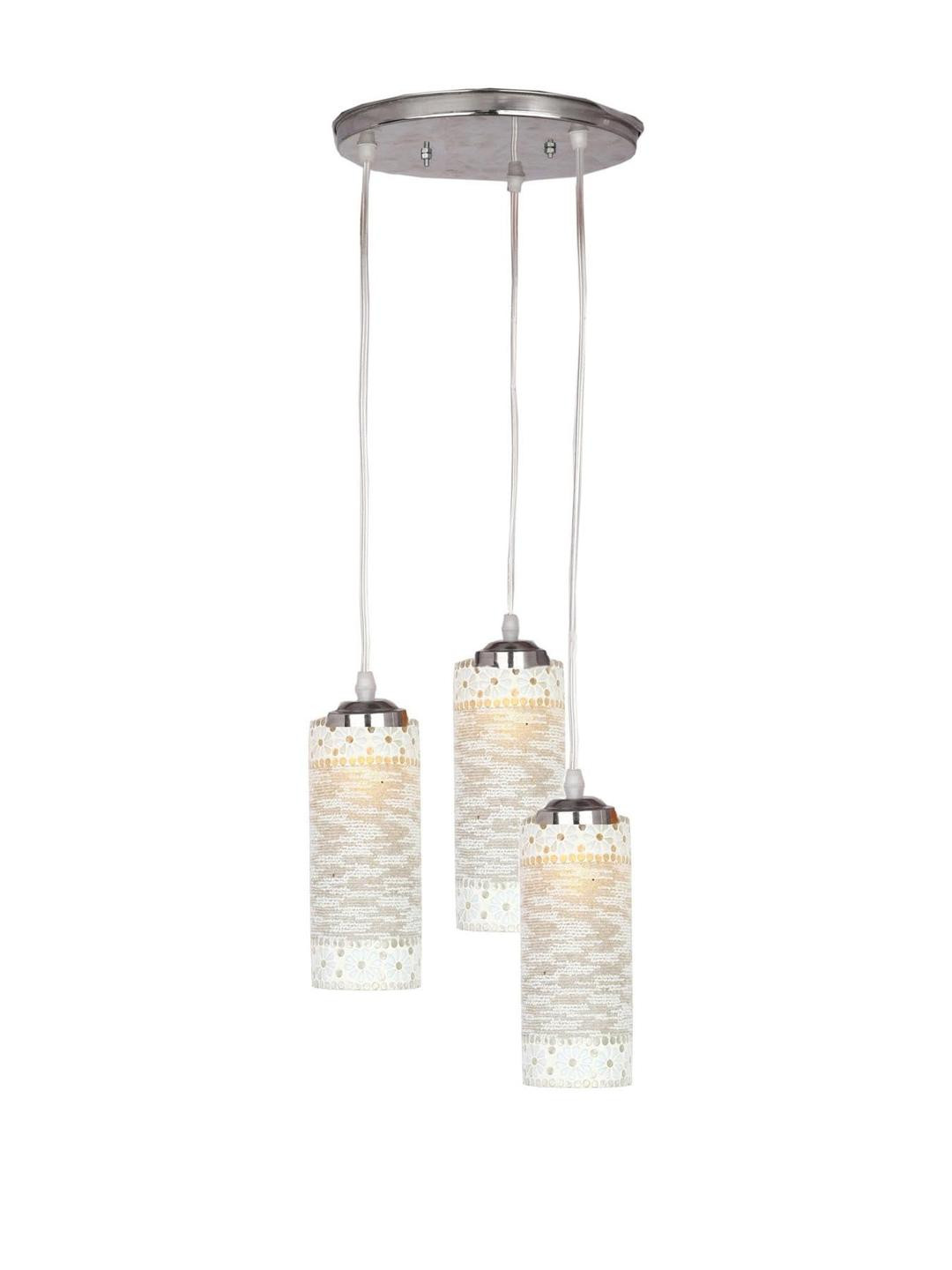 SOMIL Grey Glass Cylinder Ceiling Lamps