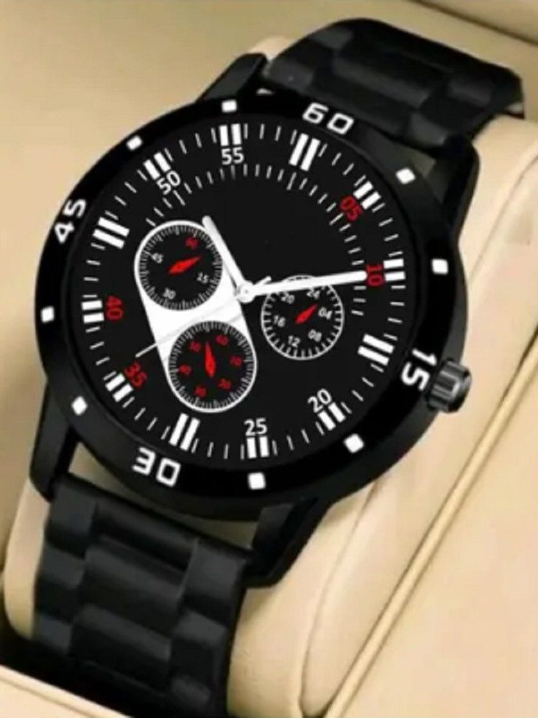 Miss Perfect Men Round Printed Dial & Bracelet Style Straps Analogue Watch SCC470