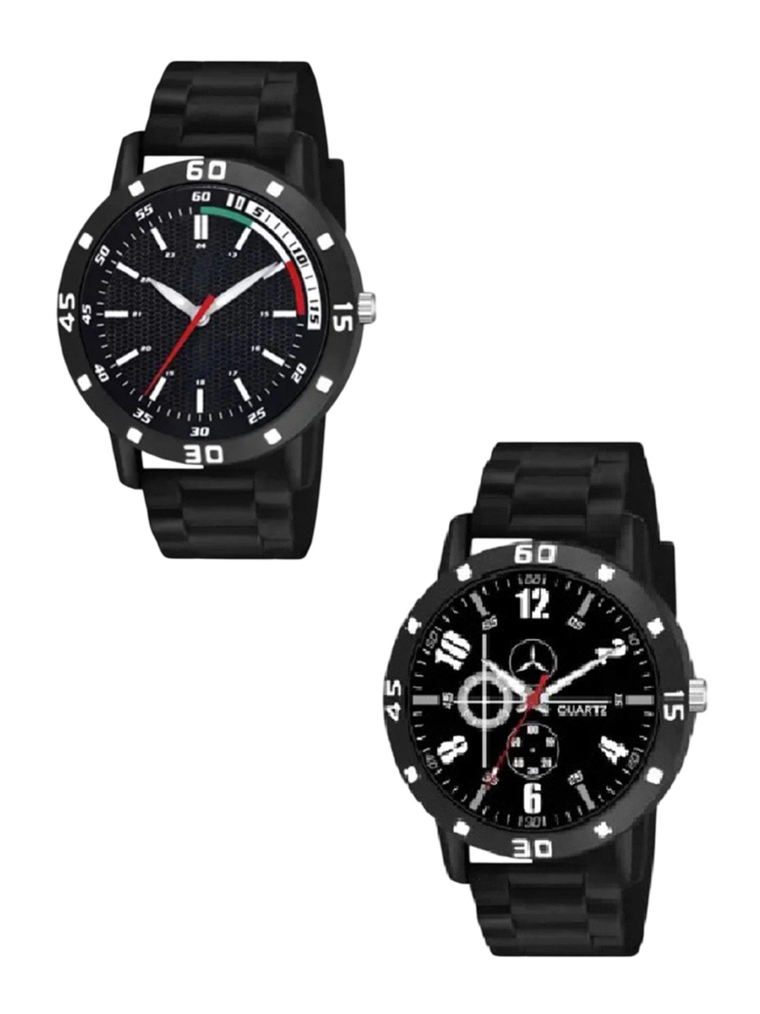 Miss Perfect Men Set Of 2 Dial & Textured Straps Analogue Watch SCC468