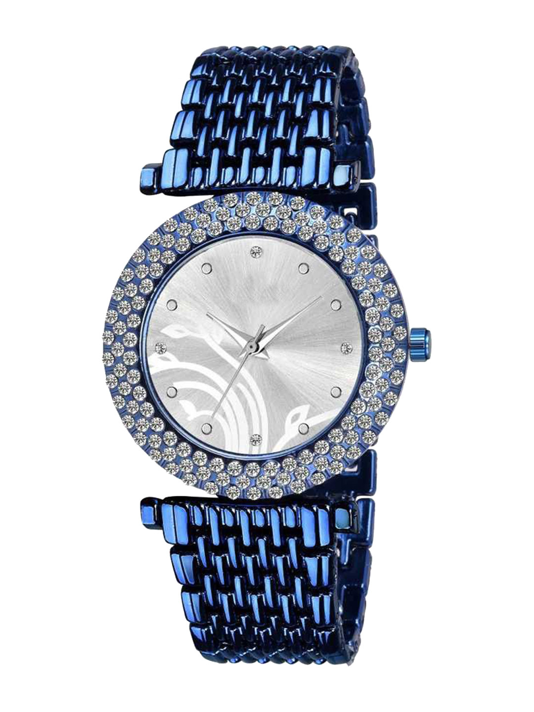 Miss Perfect Women Embellished Round Dial & Textured Straps Analogue Watch ar1122