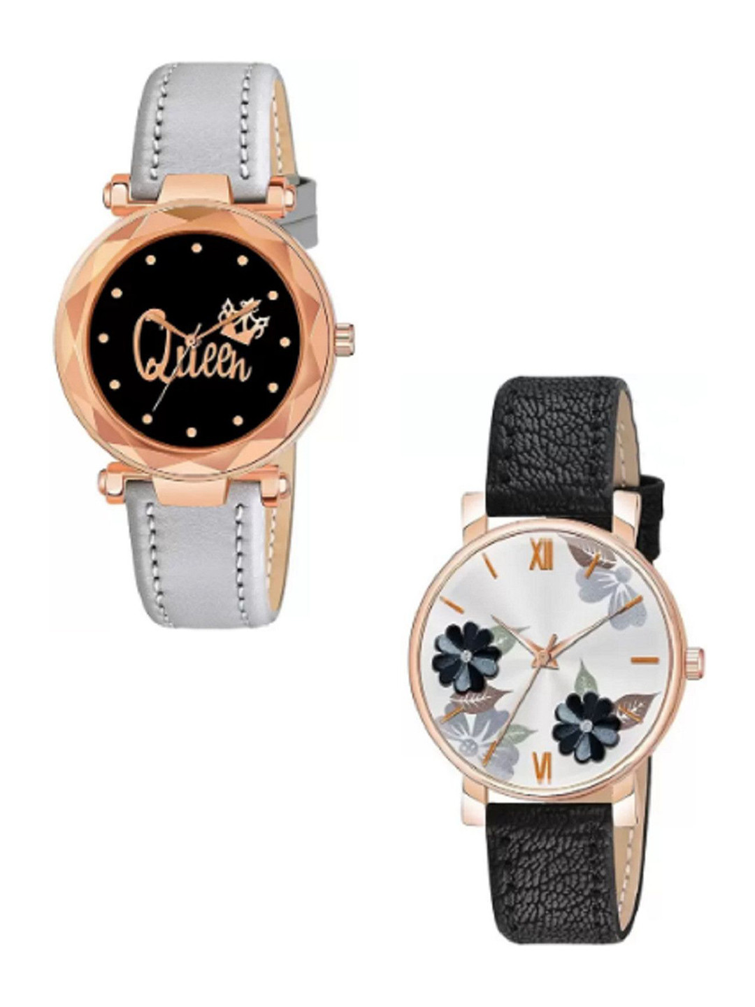 Miss Perfect Women Printed Dial & Leather Straps Analogue Watch LJ229