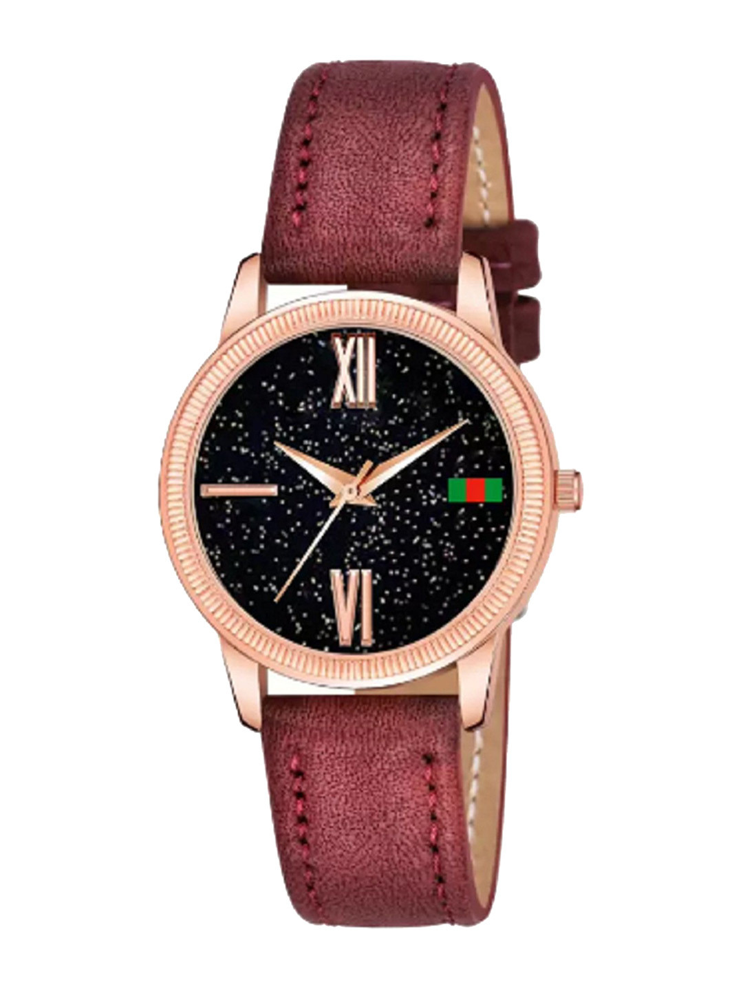 Miss Perfect Women Dial & Leather Textured Straps Analogue Watch PL445